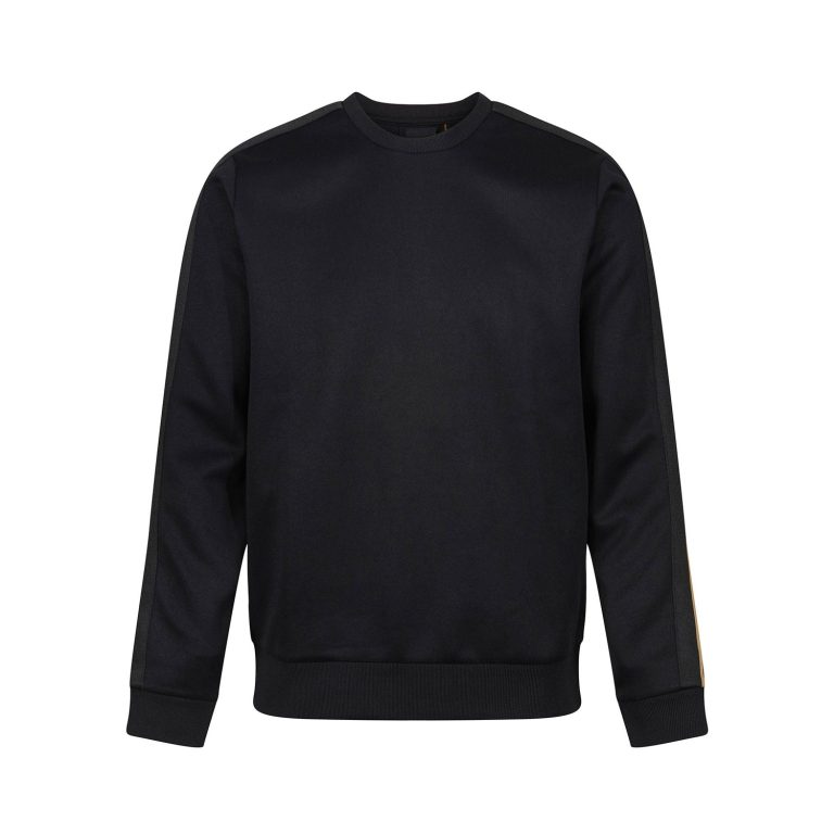 Luke Massachusetts Tape Detailed Long Sleeve Sweat - Black