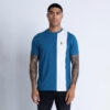 Luke Mill Tee Stripe Regular Fit Short Sleeve T-Shirt 220GSM - New Navy White
