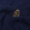 Luke Morden Textured Crew Neck Knitted Jumper - Navy