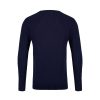 Luke Morden Textured Crew Neck Knitted Jumper - Navy