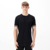 Luke Nelson Text Cuff Regular Fit Slort Sleeve T-Shirt - Black