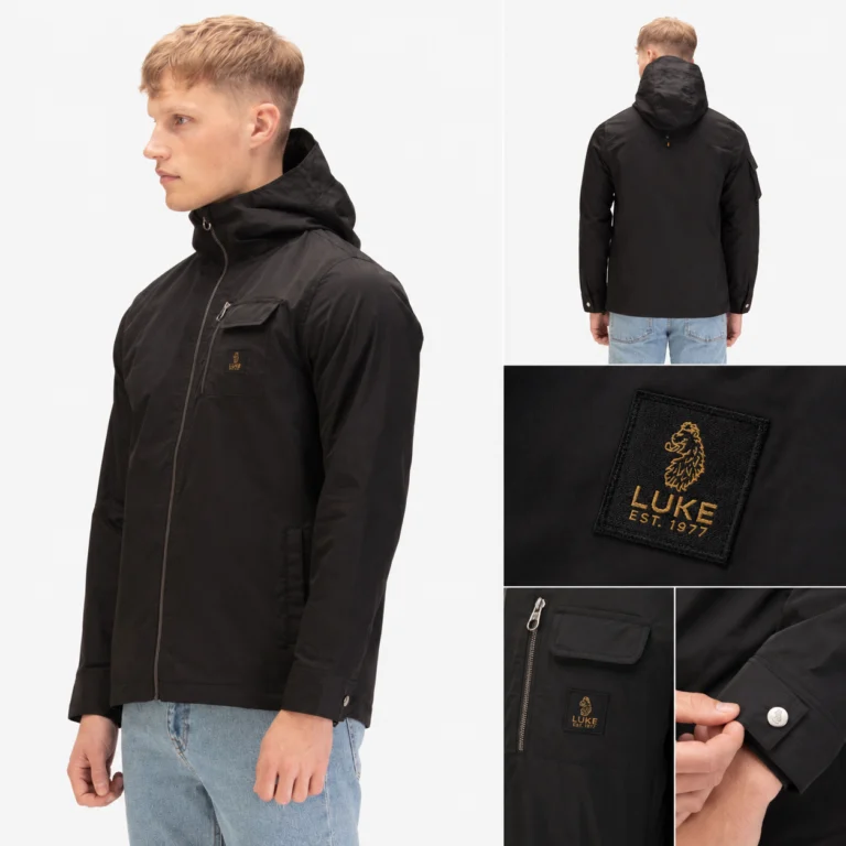 Luke Nepal Technical Hooded Jackect 110GSM - Black