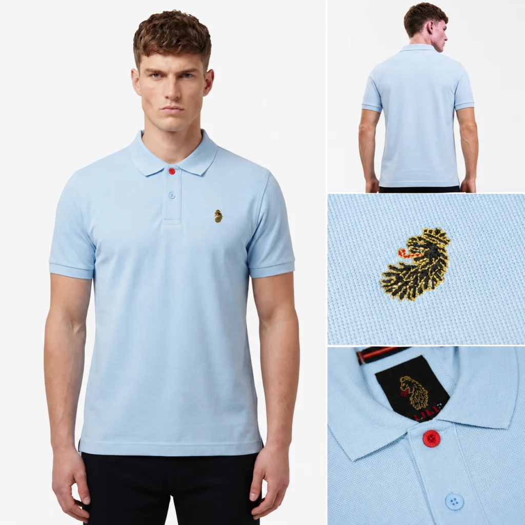 Luke New Mead Sport Core Polo - Sky Blue