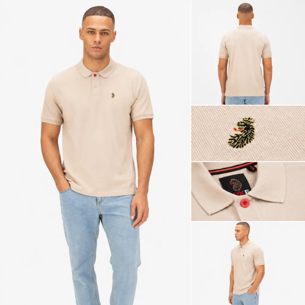 Luke New Mead Sport Core Polo - Stone