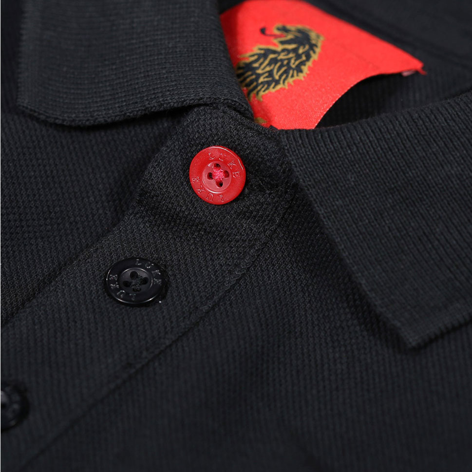 Luke New Will Tape Pique Polo - Black