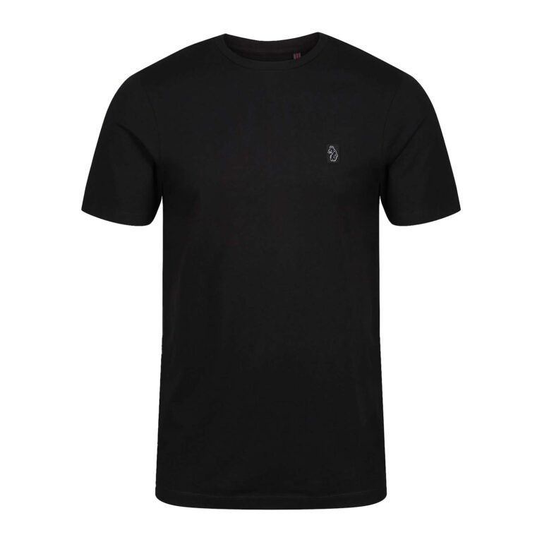 Luke Pima Shiny Lion Regular Fit Short Sleeve T-Shirt - Jet Black