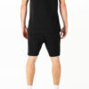 Luke Reid Text Detail 290GSM Regular Fit Shorts - Black