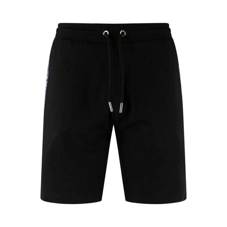 Luke Reid Text Detail 290GSM Regular Fit Shorts - Black