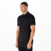 Luke Saxon Neck Regular Fit Short Sleeve Polo - Black