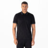 Luke Saxon Neck Regular Fit Short Sleeve Polo - Black
