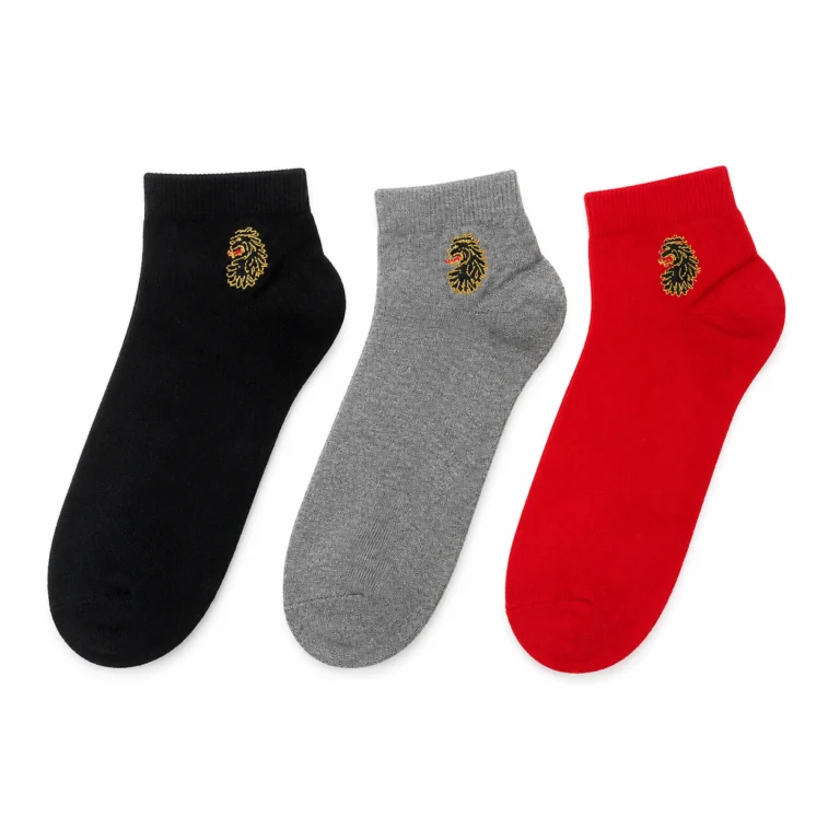 Luke Sport Bash Ankle 3 Pack Sock - Black / Grey / Red