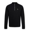 Luke Sydney 1000 320GSM  1/4 Zip Sweater - Jet Black