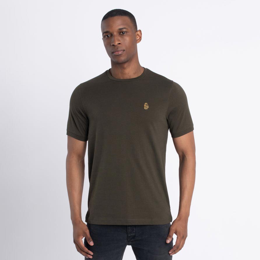 Luke Traffs Regular Fit Short Sleeve T-Shirt - Dark Green