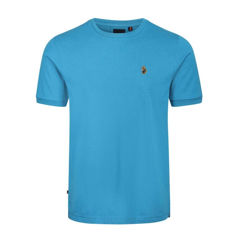 Luke Traffs Regular Fit Short Sleeve T-Shirt - Med Blue