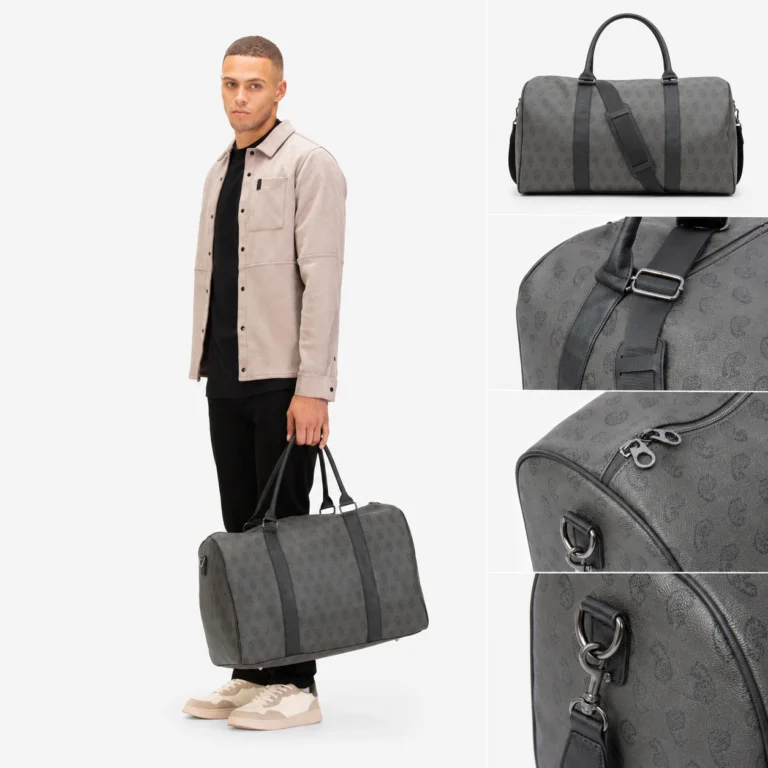 Luke Walsh Overprint Holdall Bag - Black