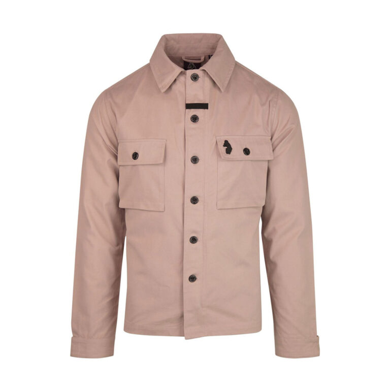 Luke Warden Regular Fit Long Sleeve Overshirt - Move Pink