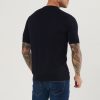 Luke Zinc Short Sleeve Knitted T-Shirt - Black