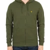 Lyle & Scott Classic Full Zip Regular Fit Long Sleeve Hoodie - Lichen Green