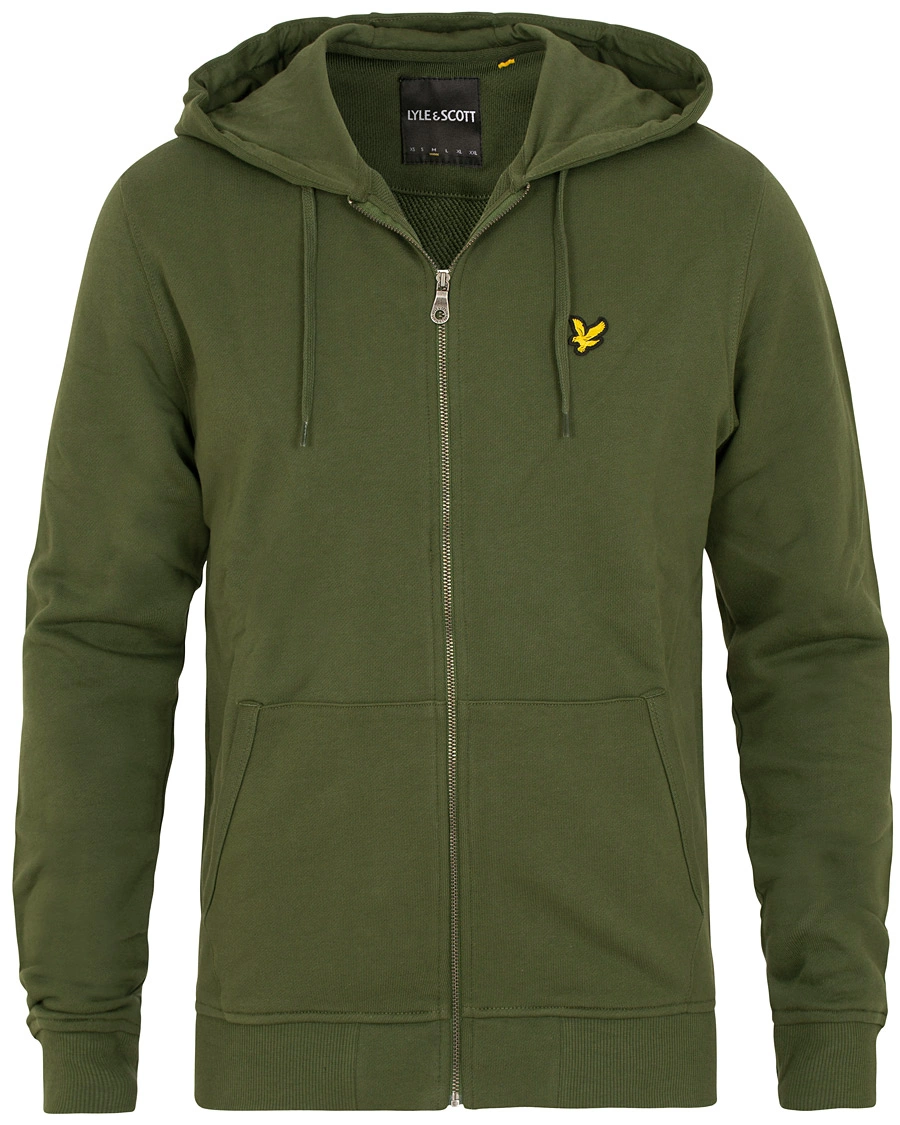 Lyle & Scott Classic Full Zip Regular Fit Long Sleeve Hoodie - Lichen Green