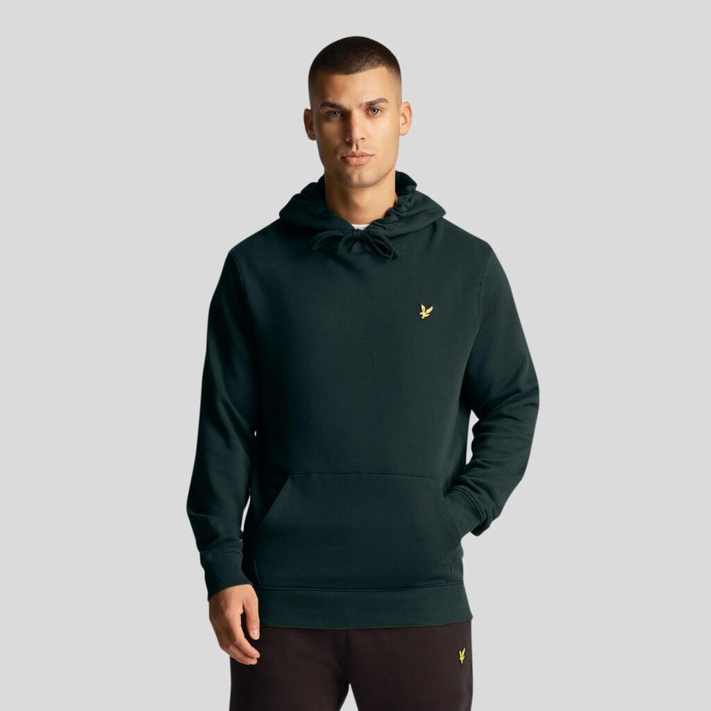Lyle & Scott Classic Pullover Regular Fit Long Sleeve Hoodie - Dark Green