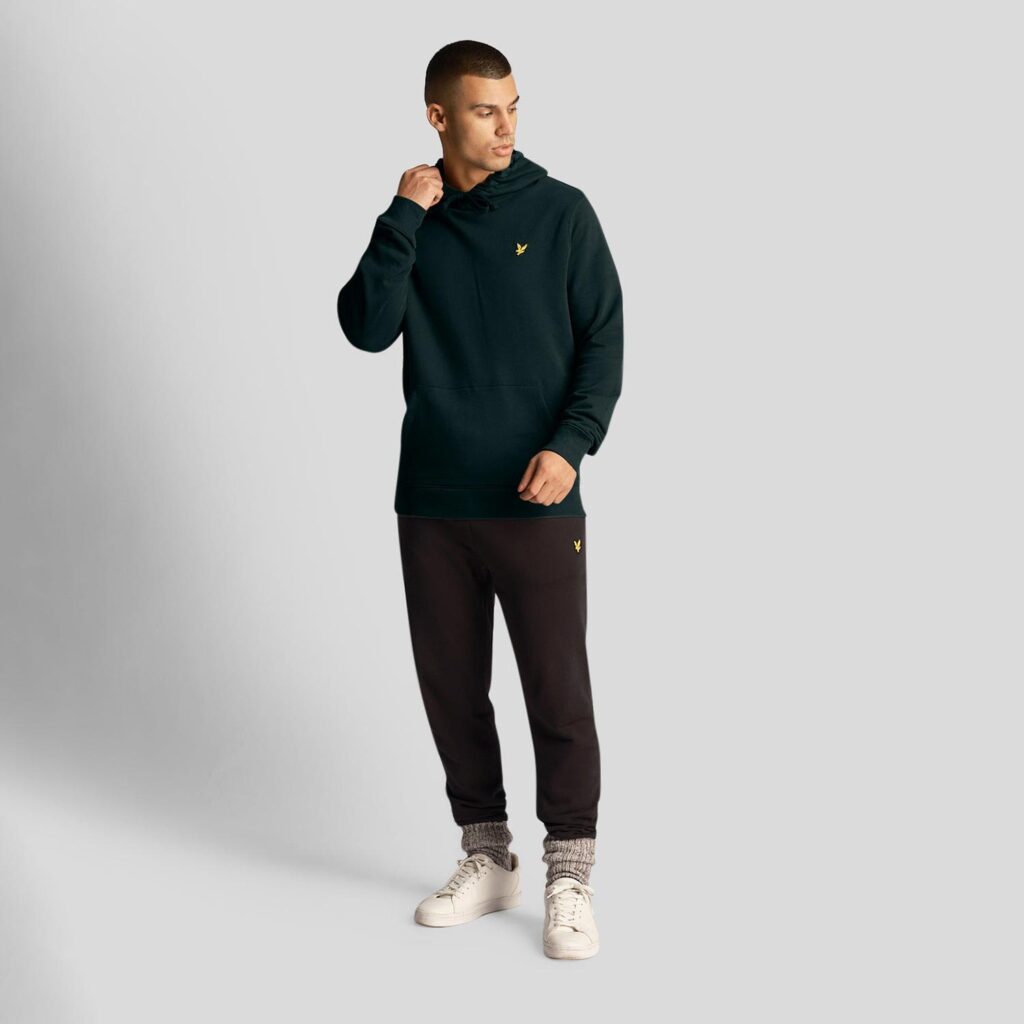 Lyle & Scott Classic Pullover Regular Fit Long Sleeve Hoodie - Dark Green