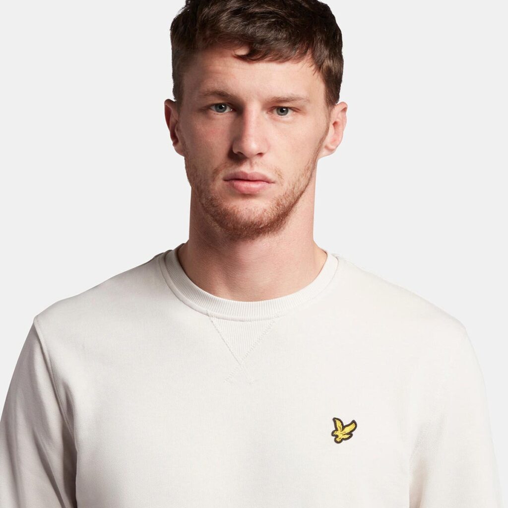 Lyle & Scott Classic Regular Fit Long Sleeve Crewneck Sweatshirt - Light Mist