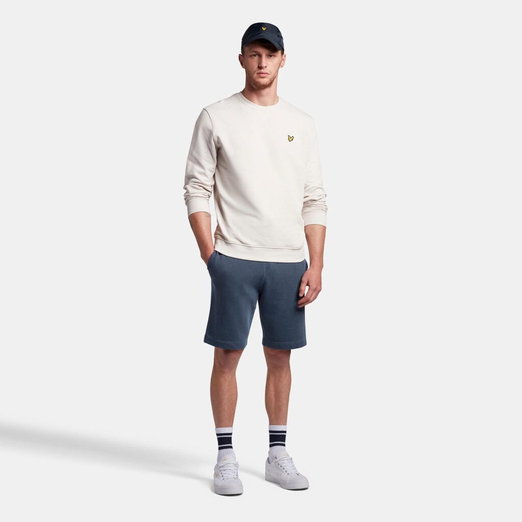 Lyle & Scott Classic Regular Fit Long Sleeve Crewneck Sweatshirt - Light Mist