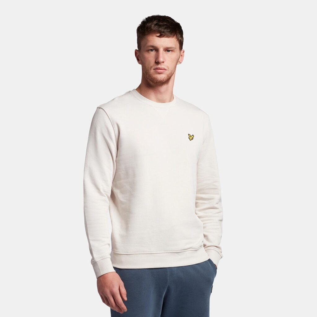 Lyle & Scott Classic Regular Fit Long Sleeve Crewneck Sweatshirt - Light Mist