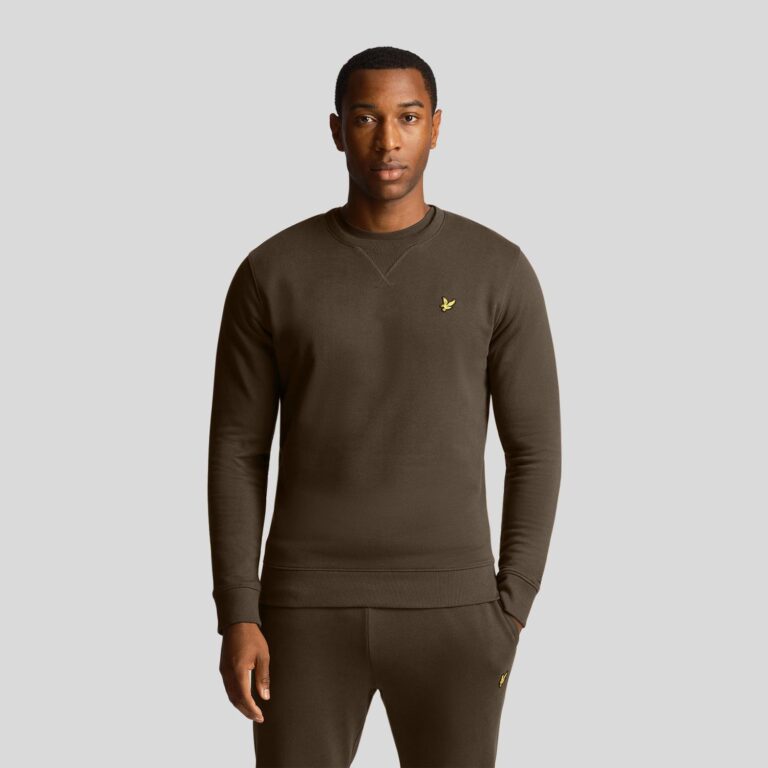 Lyle & Scott Classic Regular Fit Long Sleeve Crewneck Sweatshirt - Olive