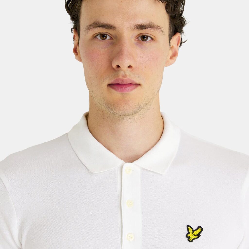 Lyle & Scott Classic Regular Fit Long Sleeve Polo Shirt - White