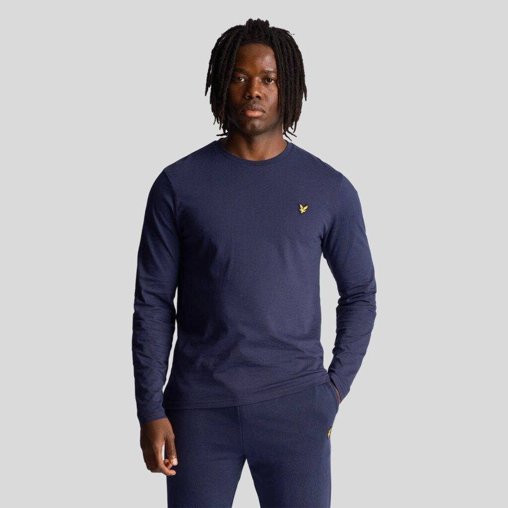 Lyle & Scott Classic Regular Fit Long Sleeve T-Shirt - Navy Blue