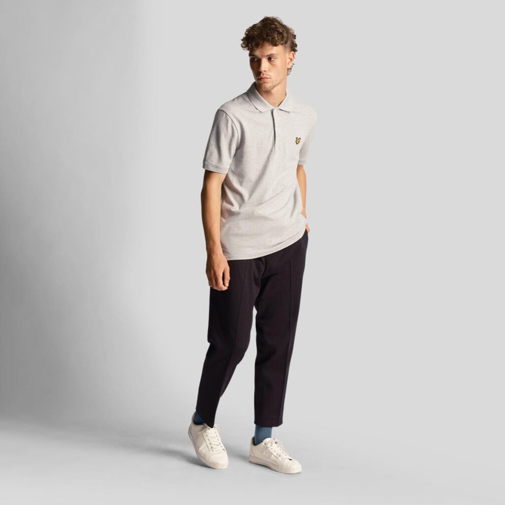 Lyle & Scott Classic Regular Fit Short Sleeve Polo Shirt - Light Grey Marl