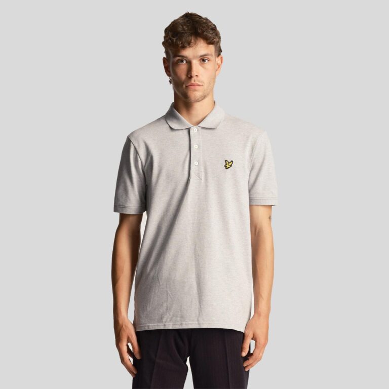 Lyle & Scott Classic Regular Fit Short Sleeve Polo Shirt - Light Grey Marl