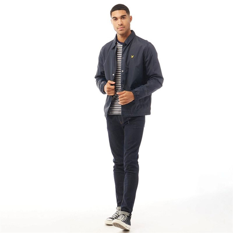 Lyle & Scott Coach Collar Regular Fit Long Sleeve Jacket - Dark Navy