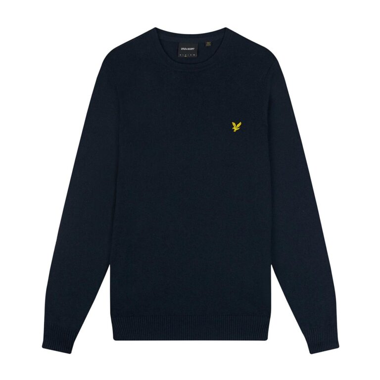 Lyle & Scott Merino Lightweight Regular Fit Long Sleeve Sweatshirt - Dark Navy