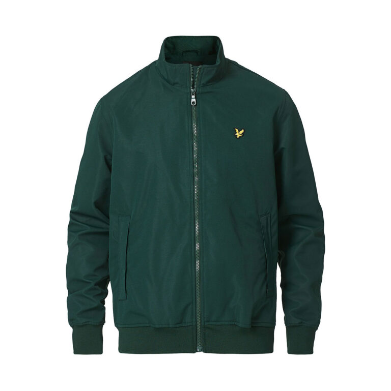 Lyle & Scott Mesh Backed Funnel Neck Regular Fit Long Sleeve Jacket - Dark Green