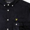 Lyle & Scott Mini Cord Regular Fit Long Sleeve Shirt - Navy