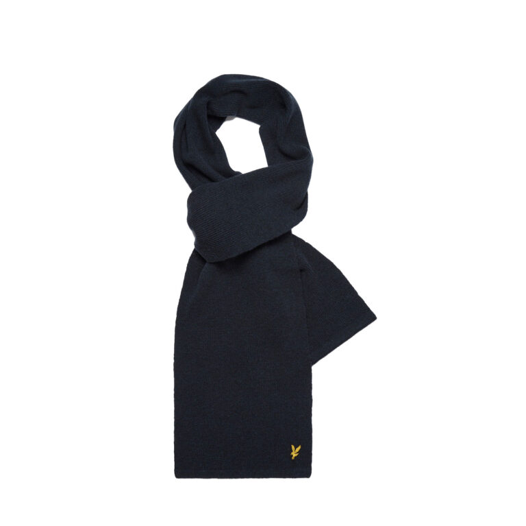 Lyle & Scott Racked Rib Scarf - New Navy