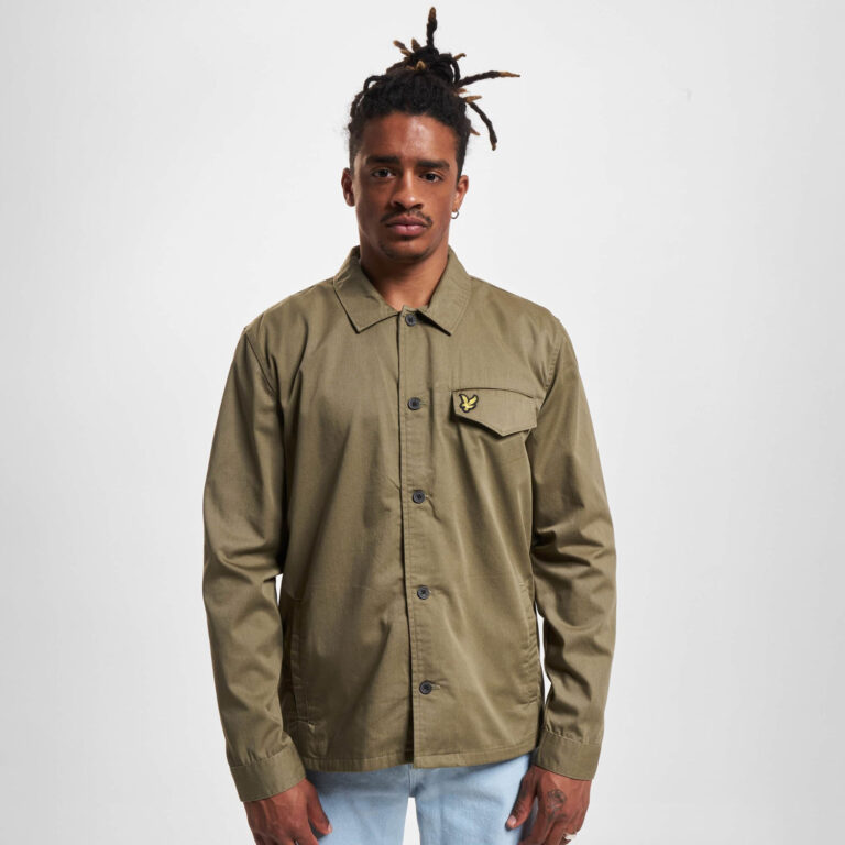 Lyle & Scott Regular Fit Long Sleeve Shirt Jacket - Stone