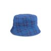 Lyle & Scott Reversible Check Bucket Hat - Navy/Ocean