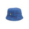 Lyle & Scott Reversible Check Bucket Hat - Navy/Ocean