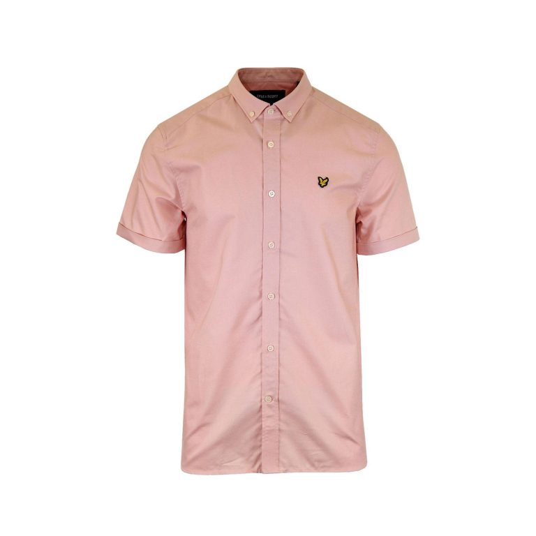 Lyle & Scott Short Sleeve Oxford Shirt - Dusty Pink