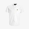 Lyle & Scott Short Sleeve Oxford Shirt - White