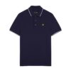 Lyle & Scott Tipped Regular Fit Short Sleeve Polo Shirt - Navy/White