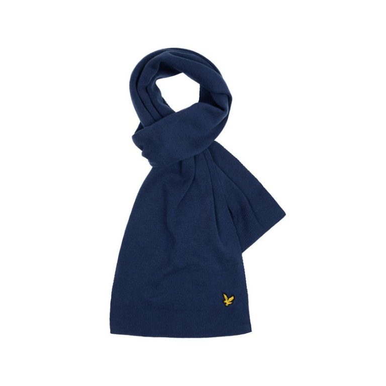 Lyle & Scott Woven Plain Scarf - Dark Navy