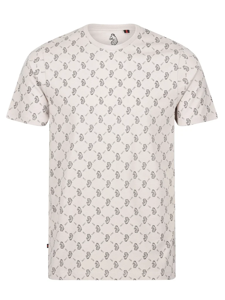 Luke Lineker Classic Overprint T-Shirt - Dark Ecru