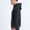 Luke Lotus Relaxed Fit Premium Hoodie - Marl Charcoal