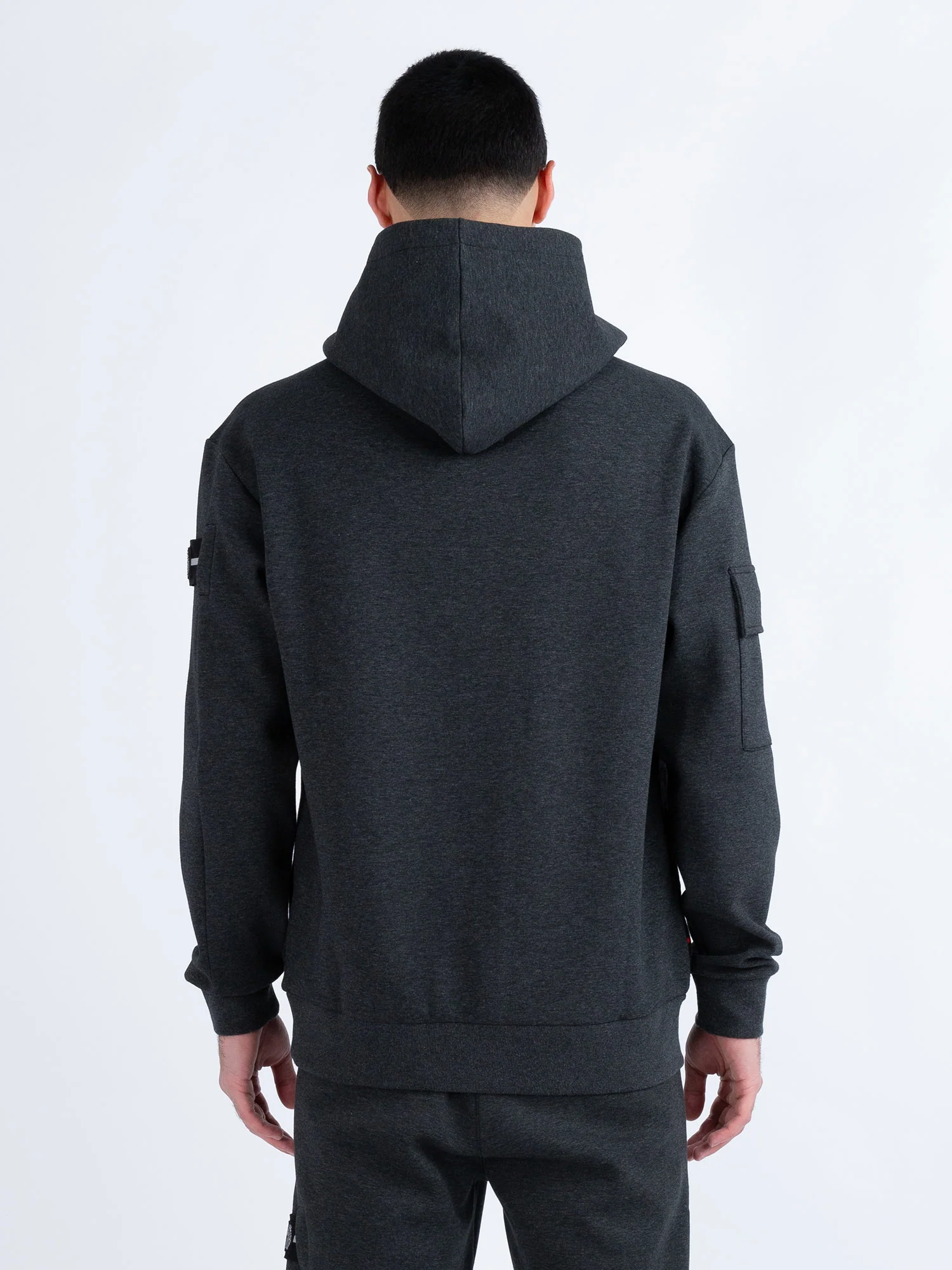 Luke Lotus Relaxed Fit Premium Hoodie - Marl Charcoal