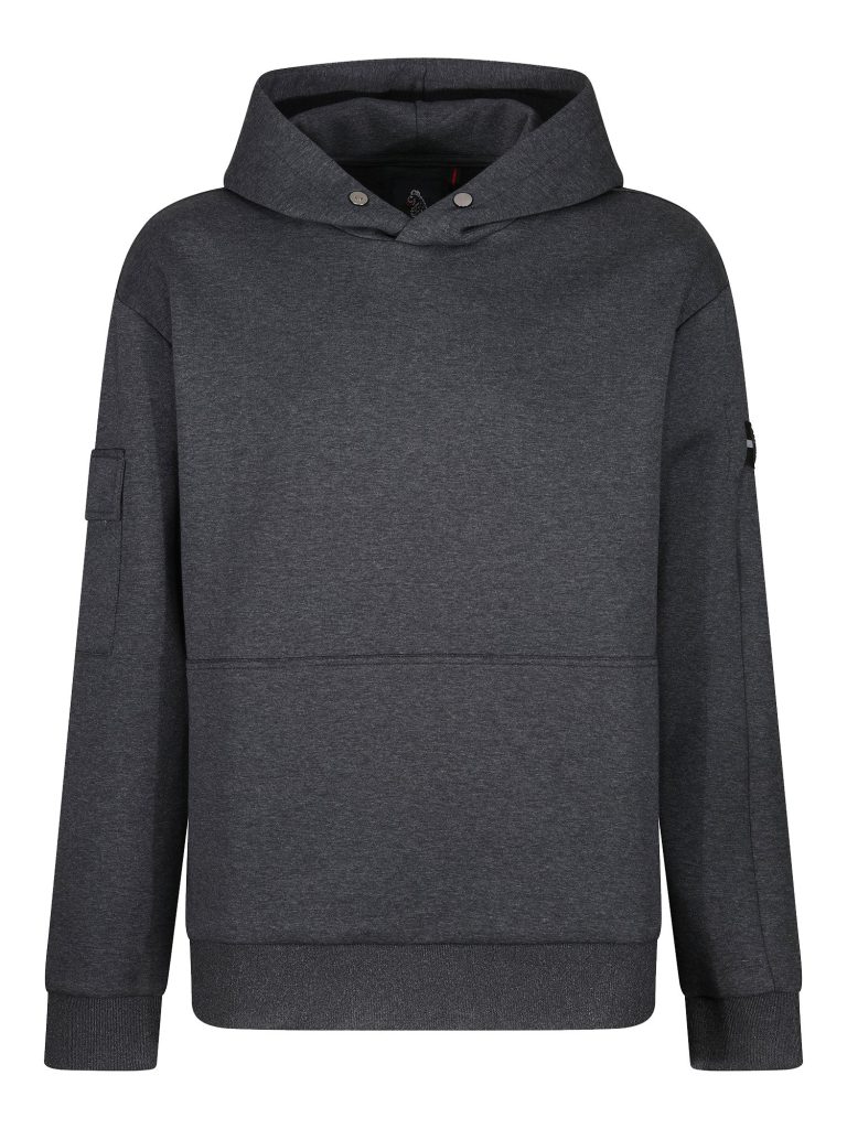 Luke Lotus Relaxed Fit Premium Hoodie - Marl Charcoal