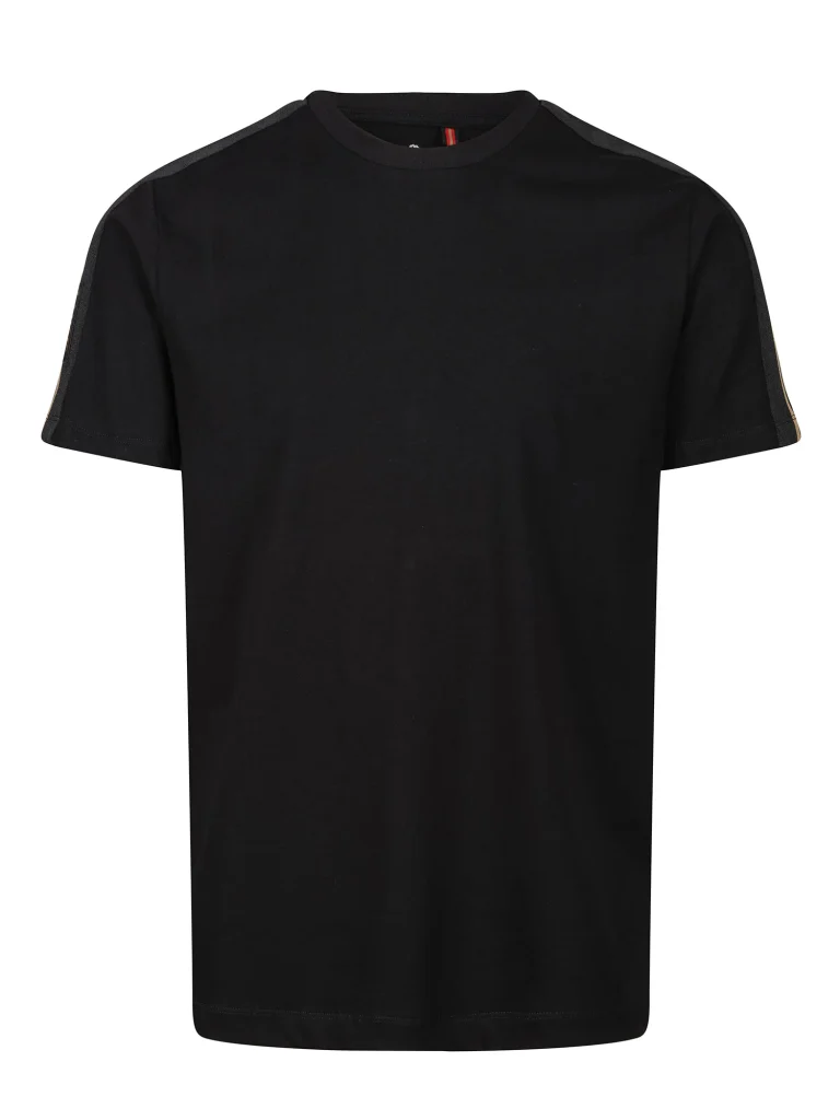 Luke Imperial Tape Detail Pique T-Shirt - Black